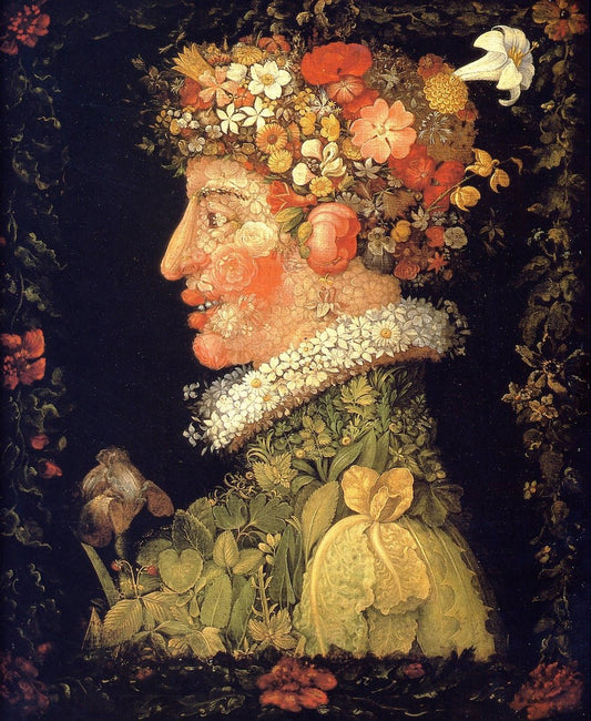 The Four Seasons (Louvre Series) 01 - Spring, vintage artwork by Giuseppe Arcimboldo, A3 (16x12") Poster Print
