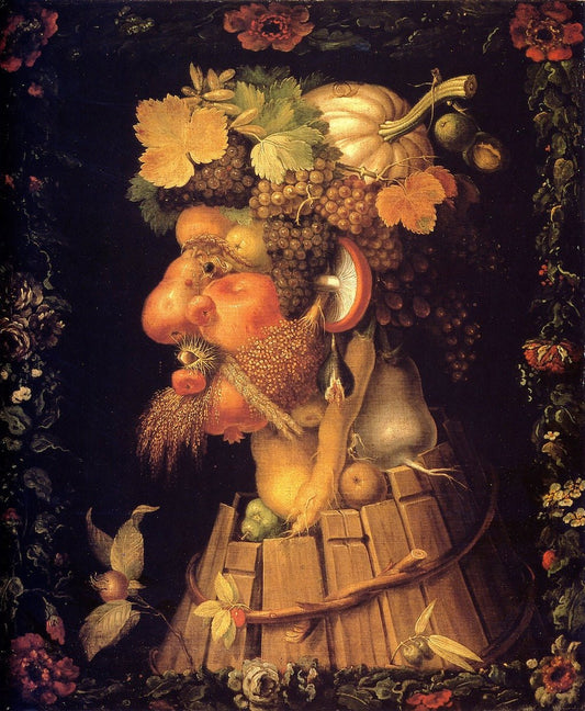 The Four Seasons (Louvre Series) 03 - Autumn, vintage artwork by Giuseppe Arcimboldo, A3 (16x12") Poster Print