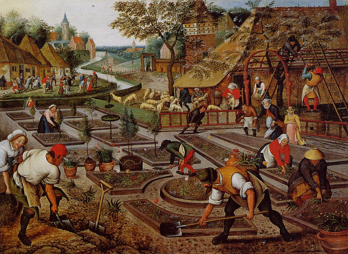 The Four Seasons, Spring, vintage artwork by Pieter Brueghel the Younger, A3 (16x12") Poster Print