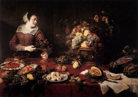 The Fruit Basket, vintage artwork by Frans Snyders, 12x8" (A4) Poster