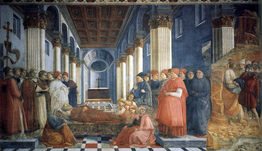 The Funeral of Saint Stephen, vintage artwork by Fra Filippo Lippi, A3 (16x12") Poster Print