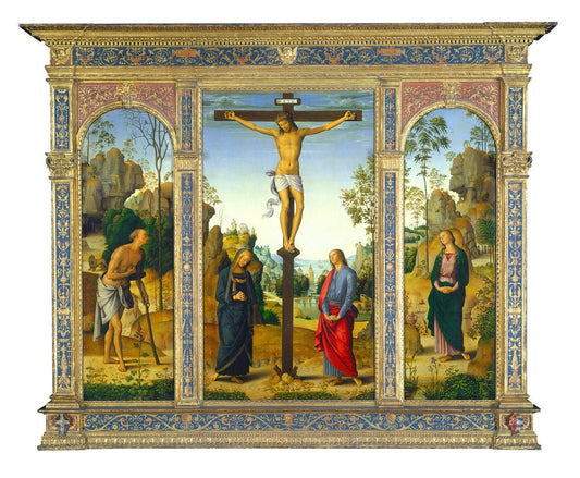The Galitzin Triptych, vintage artwork by Perugino, A3 (16x12") Poster Print