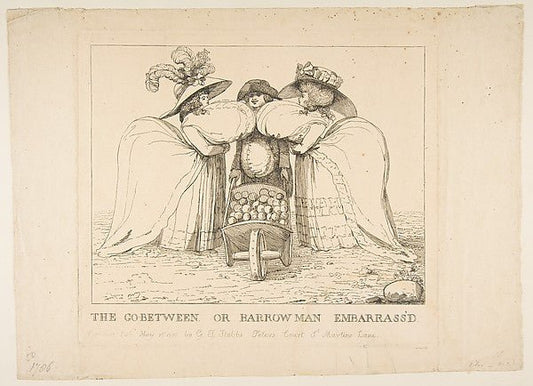 The Go-Between or Barrow Man Embarrass'd May 15, 1786-Anonymou, vintage art, A3 (16x12") Poster Print