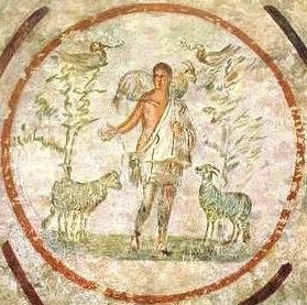 The Good Shepherd by Unknown, vintage art, modern poster print