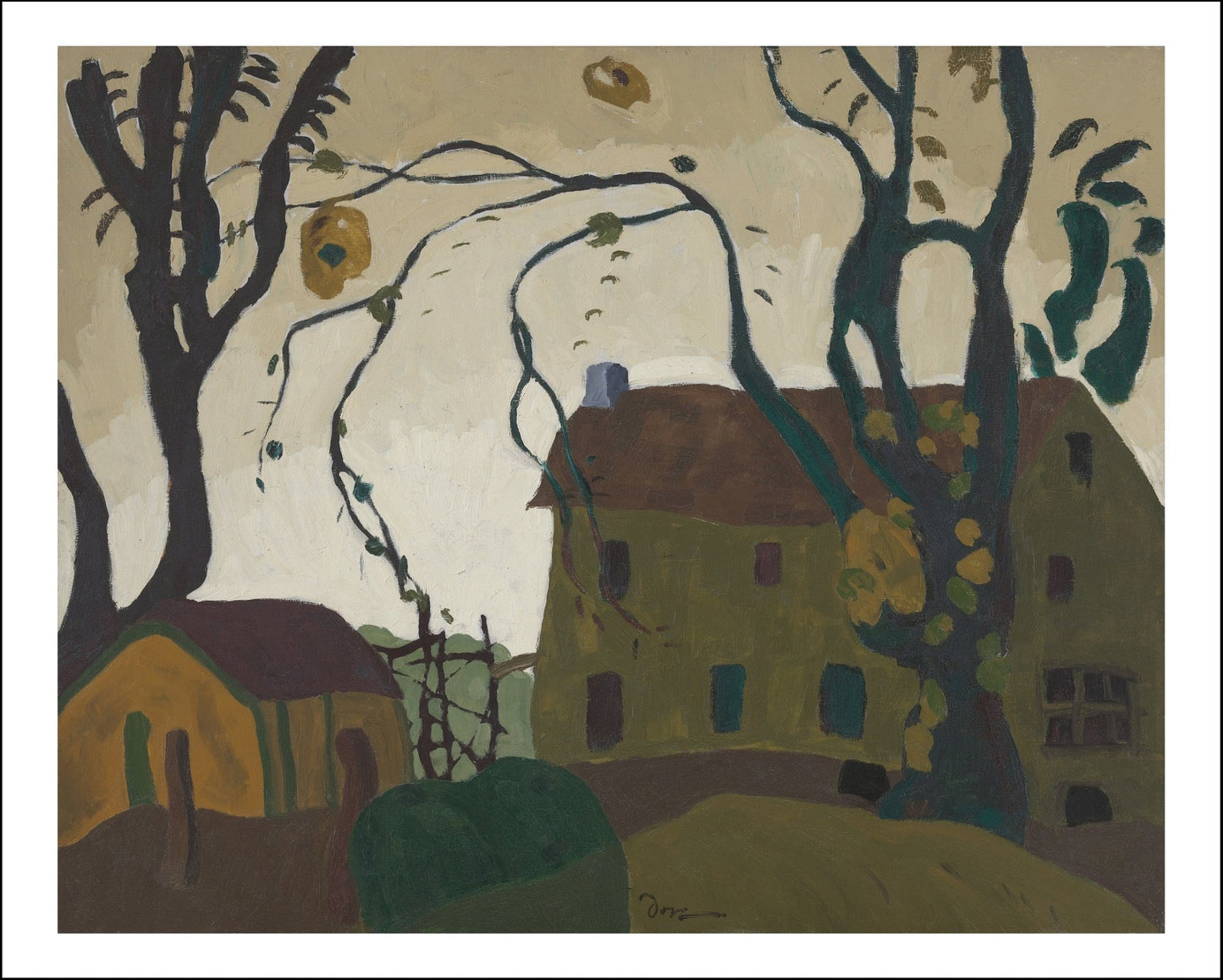 The Green House by Arthur Dove, vintage art, modern poster print