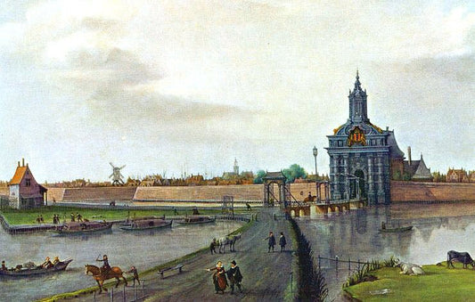 The Haarlemmerpoort in Amsterdam, vintage artwork by Hendrick Vroom, A3 (16x12") Poster Print