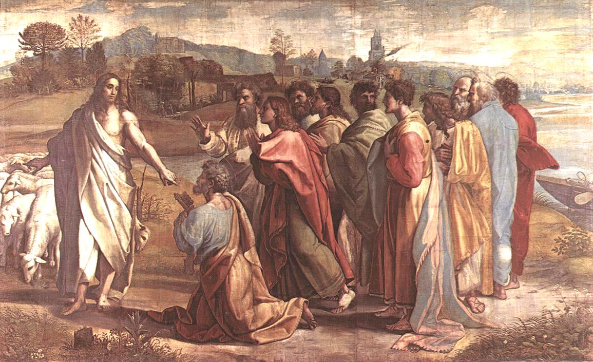 The Handing-over the Keys, vintage artwork by Raphael, A3 (16x12") Poster Print