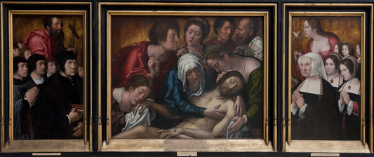 The Haneton Triptych., vintage artwork by Bernaert van Orley, A3 (16x12") Poster Print