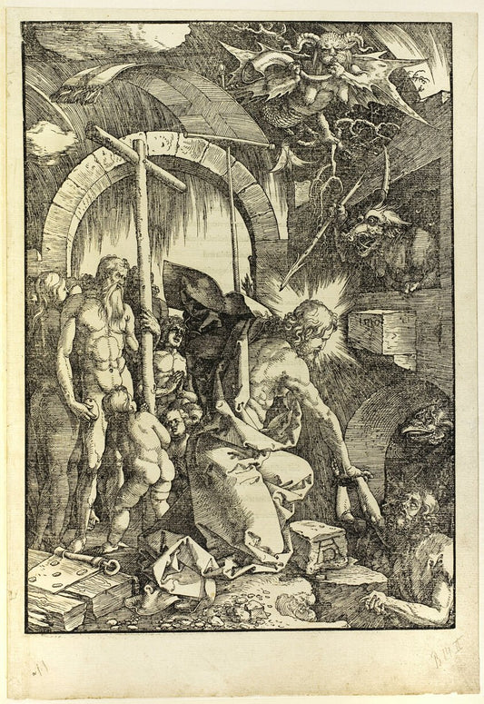 The Harrowing of Hell, from The Large Passion by  Albrecht Dürer, 23x16"( A2 size) Poster Print
