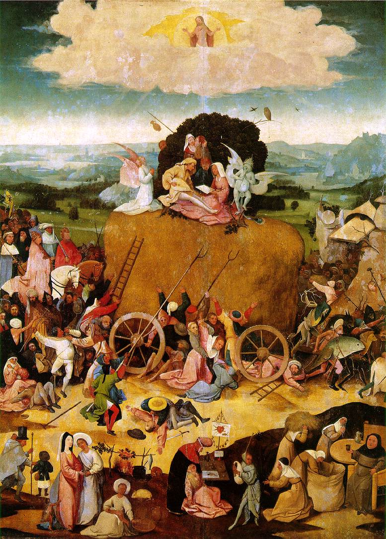 The Haywain (Central panel), vintage artwork by Jheronimus Bosch, A3 (16x12") Poster Print