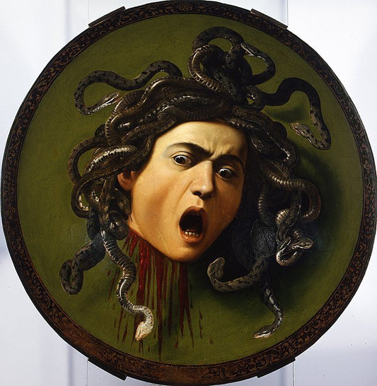 The Head of Medusa by Caravaggio, vintage art, modern poster print
