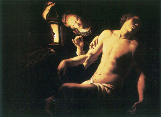 The Healing of Irene, vintage artwork by Trophîme Bigot, 12x8" (A4) Poster