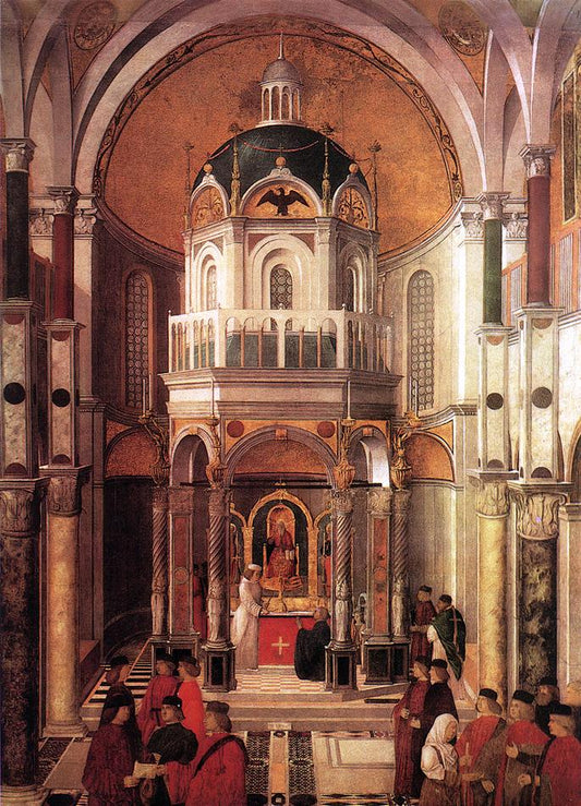 The Healing of Pietro dei Ludovici, vintage artwork by Gentile Bellini, A3 (16x12") Poster Print