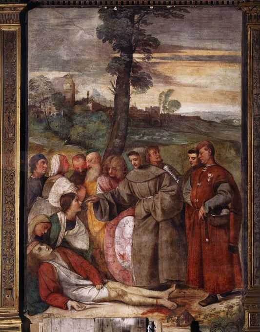The Healing of the Wrathful Son, vintage artwork by Titian, A3 (16x12") Poster Print