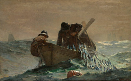 The Herring Net by  Winslow Homer, 23x16"( A2 size ) Poster Print