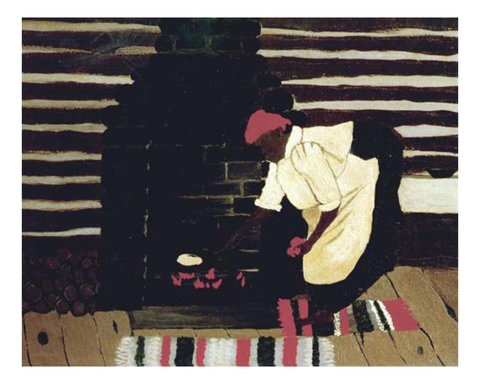 the hoe cake 1946 by Horace Pippin, Classic African American artwork, 16x12