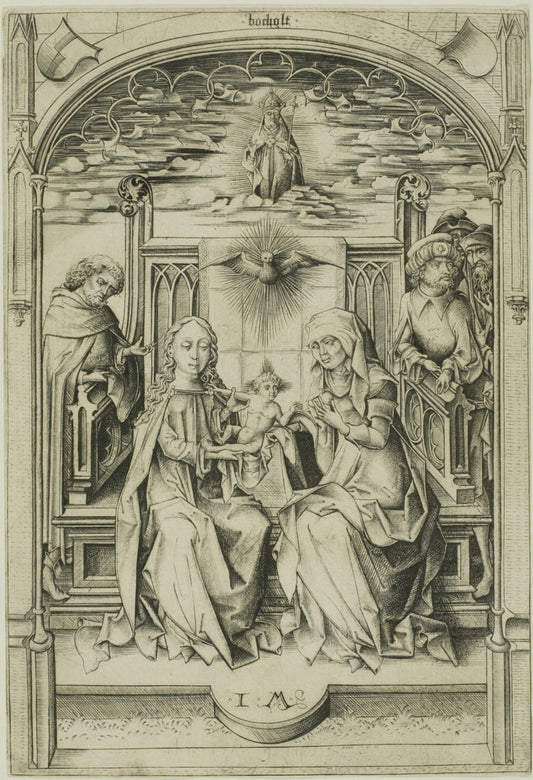 The Holy Family by  Israhel van Meckenem, 23x16"( A2 size) Poster Print