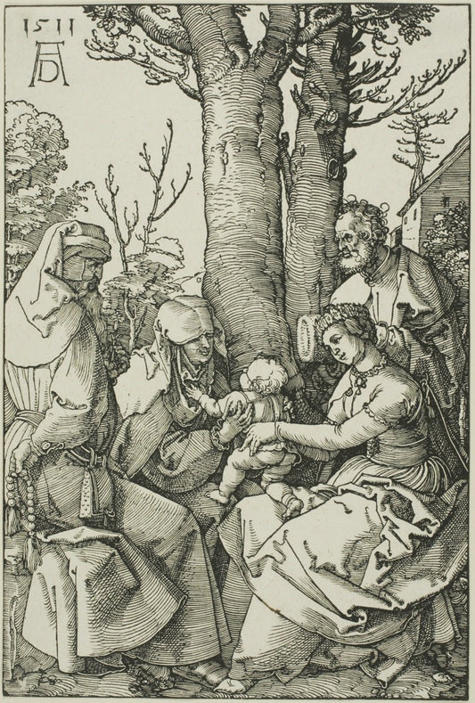 The Holy Family with Joachim and Saint Anne by  Albrecht Dürer, 23x16"( A2 size) Poster Print