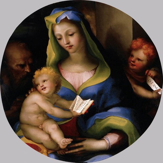 The Holy Family with Young Saint John, vintage artwork by Domenico Beccafumi, A3 (16x12") Poster Print