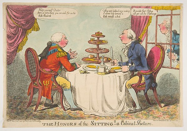 The Honors of the Sitting! A Cabinet Picture January 30, 1805-, vintage art, A3 (16x12") Poster Print