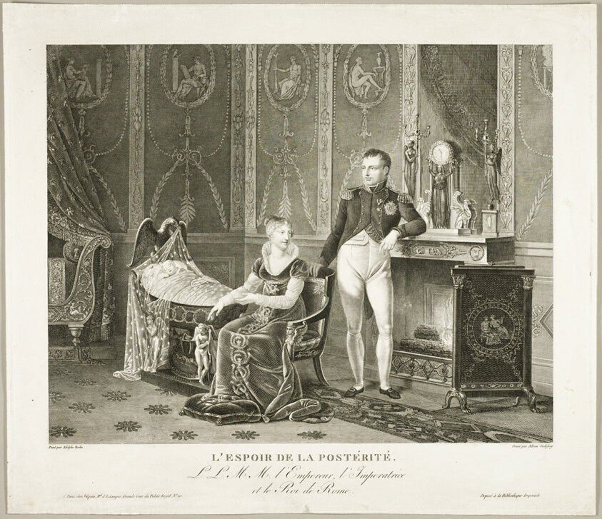 The Hope of Posterity by  The Emperor, Empress, and King of Rome by  Adrien Pierre Francois Godefroy (French, 1777-1865), 23x16"( A2 size) Poster Print