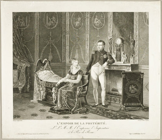 The Hope of Posterity by  The Emperor, Empress, and King of Rome by  Adrien Pierre Francois Godefroy (French, 1777-1865), 23x16"( A2 size) Poster Print