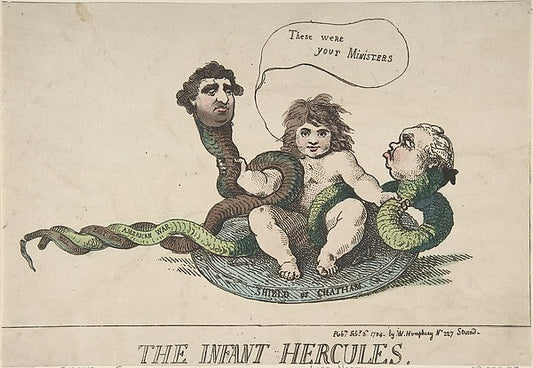 The Infant Hercules February 3, 1784-Thomas Rowlandson , vintage art, A3 (16x12") Poster Print