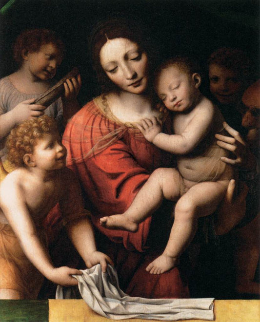 The Infant Jesus Sleeping, vintage artwork by Bernardino Luini, A3 (16x12") Poster Print