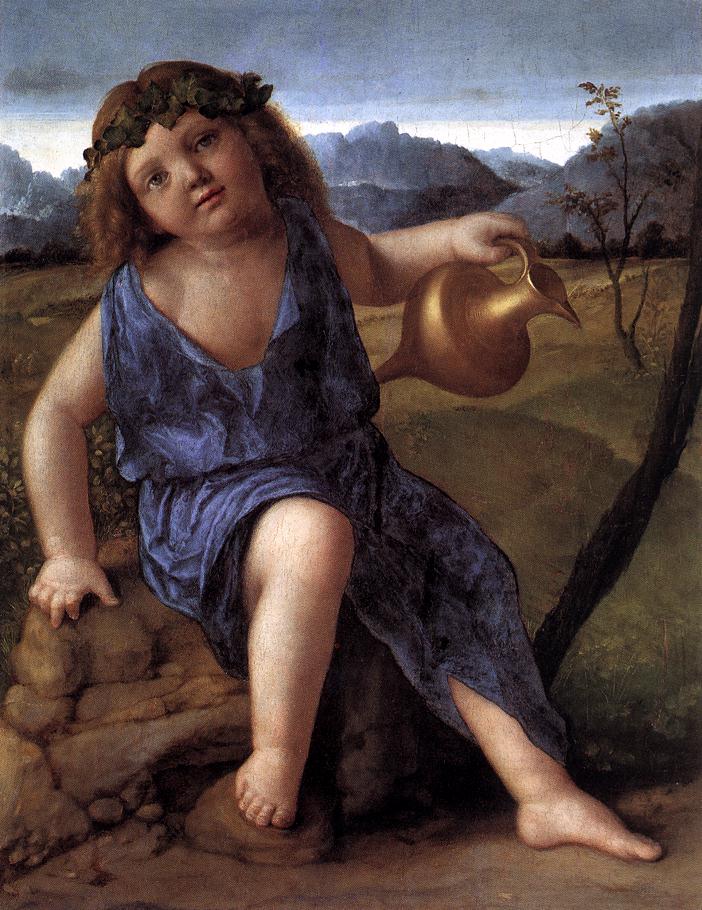 The InfantBacchus, vintage artwork by Giovanni Bellini, A3 (16x12") Poster Print