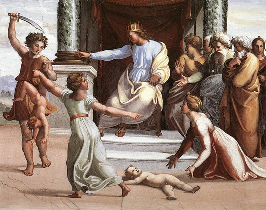 The Judgment of Solomon (Loggia on the second floor, Palazzi Pontifici, Vatican), vintage artwork by Raphael, A3 (16x12") Poster Print