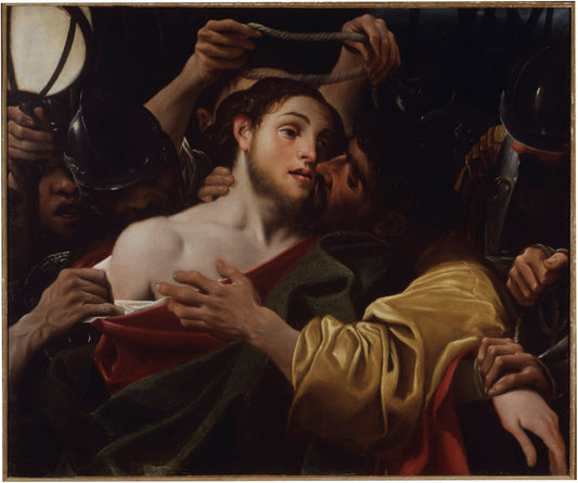 The Kiss of Judas, vintage artwork by After Lodovico Carracci, A3 (16x12") Poster Print