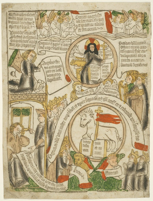 The Lamb Receiving the Sealed Book, folio C from The Apocalypse by  Artist unknown, 23x16"( A2 size) Poster Print