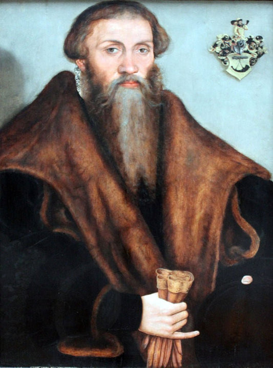The Lawyer Leonhard Badehorn, vintage artwork by Lucas Cranach the Younger, A3 (16x12") Poster Print