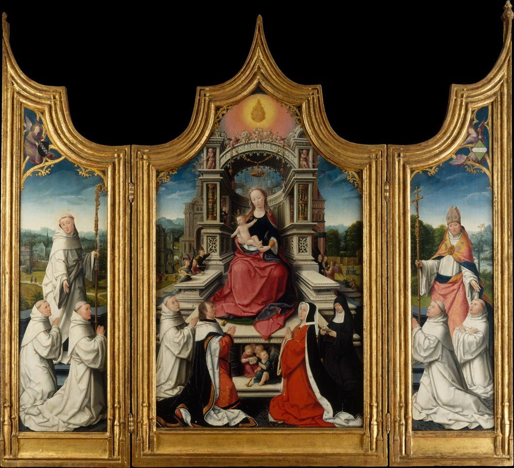 The Le Cellier Altarpiece, vintage artwork by Jean Bellegambe, A3 (16x12") Poster Print
