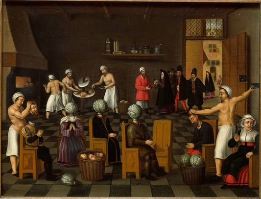 The Legend of the Baker of Eekloo, vintage artwork by After Cornelis van Dalem, A3 (16x12") Poster Print