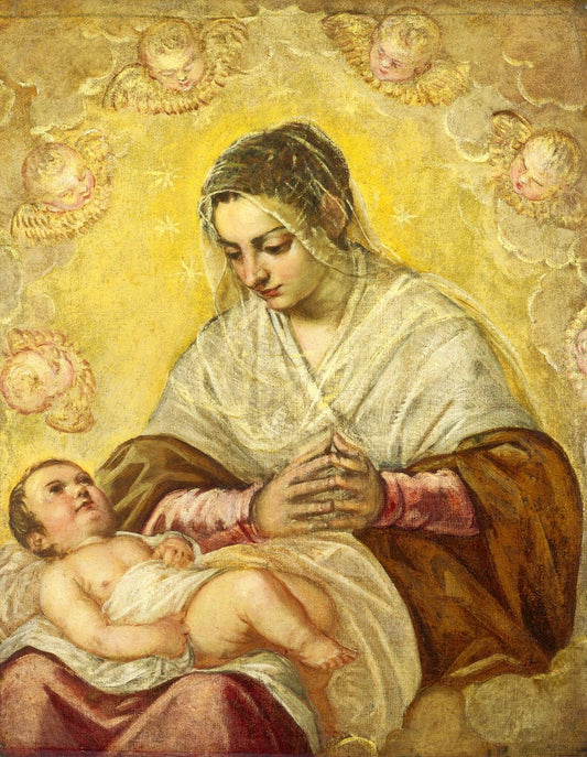 The Madonna of the Stars, vintage artwork by Tintoretto, A3 (16x12") Poster Print