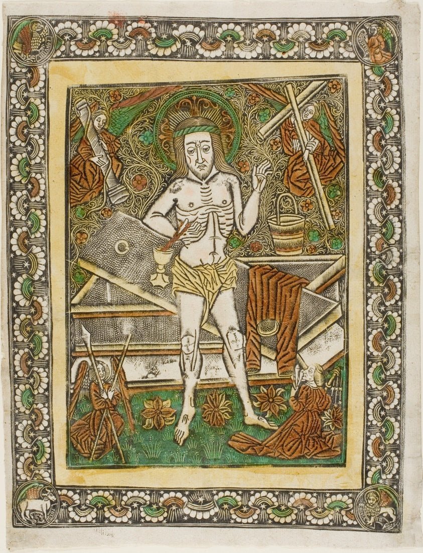 The Man of Sorrows with Four Angels by  Artist unknown, 23x16"( A2 size) Poster Print