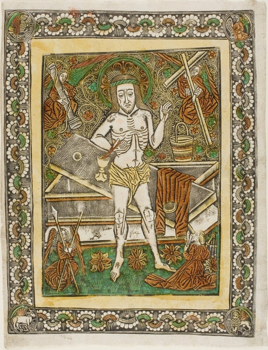 The Man of Sorrows with Four Angels by  Artist unknown, 23x16"( A2 size) Poster Print