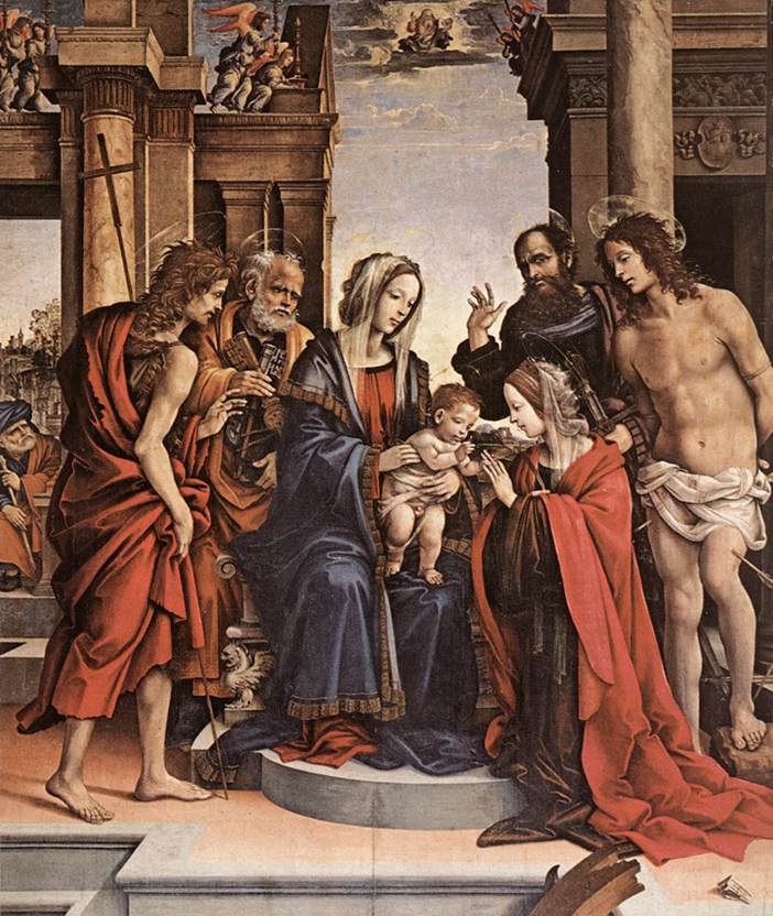 The Marriage of St Catherine, vintage artwork by Filippino Lippi, A3 (16x12") Poster Print