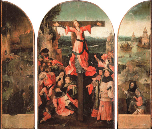 The Martyr crucified, vintage artwork by Jheronimus Bosch, A3 (16x12") Poster Print