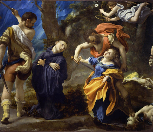 The Martyrdom of Four Saints, vintage artwork by Correggio, A3 (16x12") Poster Print