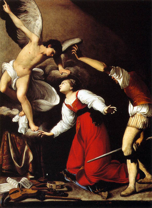 The Martyrdom of Saint Cecilia, vintage artwork by Carlo Saraceni, A3 (16x12") Poster Print