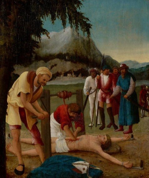 The Martyrdom of Saint Erasmus, vintage artwork by Workshop of Albrecht Altdorfer, A3 (16x12") Poster Print