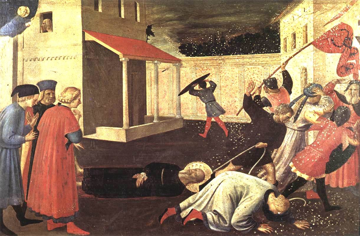 The Martyrdom of St Mark (Linaioli Tabernacle), vintage artwork by Fra Angelico, A3 (16x12") Poster Print