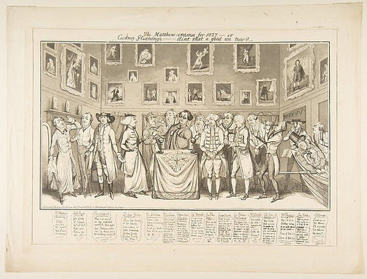 The Matthew-orama for 1827–or Cockney Gleanings –Aint that a g, vintage art, A3 (16x12") Poster Print