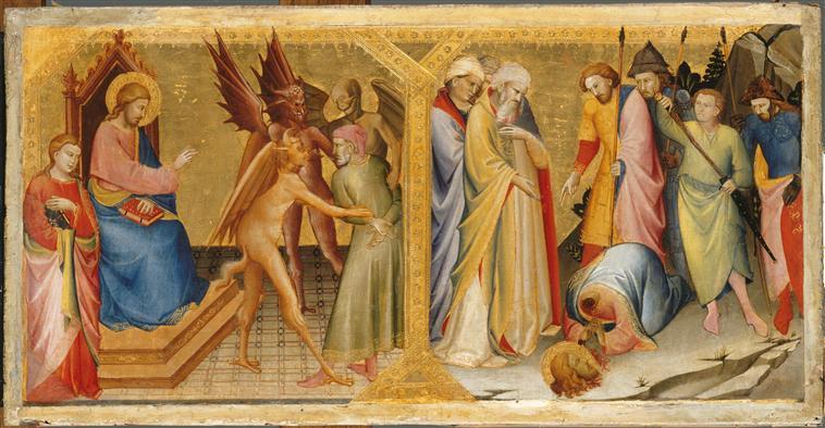 The Meeting and Martyrdom of Saint James, vintage artwork by Lorenzo Monaco, A3 (16x12") Poster Print