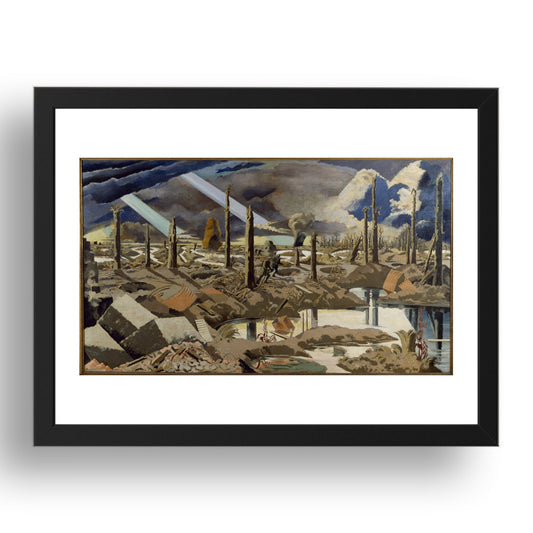The Menin Road, Classic World War 1 Art by Paul Nash,   Framed Poster
