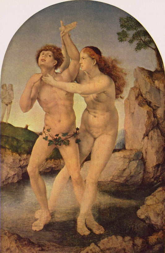 The Metamorphosis of Hermaphrodite and Salmacis, vintage artwork by Jan Gossaert, A3 (16x12") Poster Print