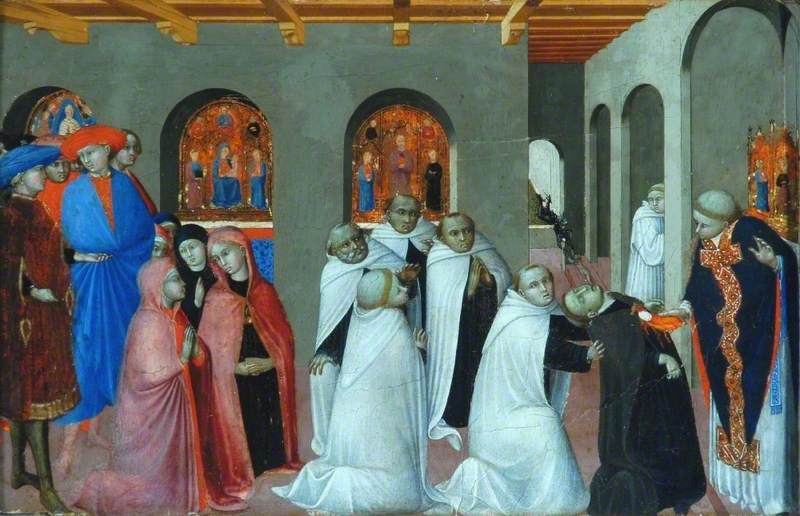 The Miracle of the Holy Sacrement, vintage artwork by Sassetta, A3 (16x12") Poster Print