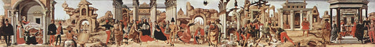 The Miracles of Saint Vincent Ferrer (Predella from the Griffoni Altarpiece), vintage artwork by Ercole de' Roberti, A3 (16x12") Poster Print